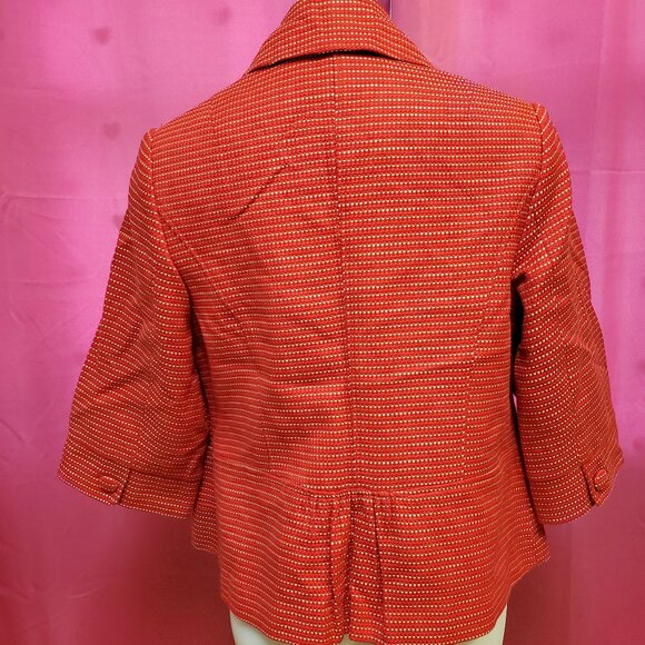 #239 Lane Bryant Red Dress Jacket Blazer Size 14 - Picture 3 of 6